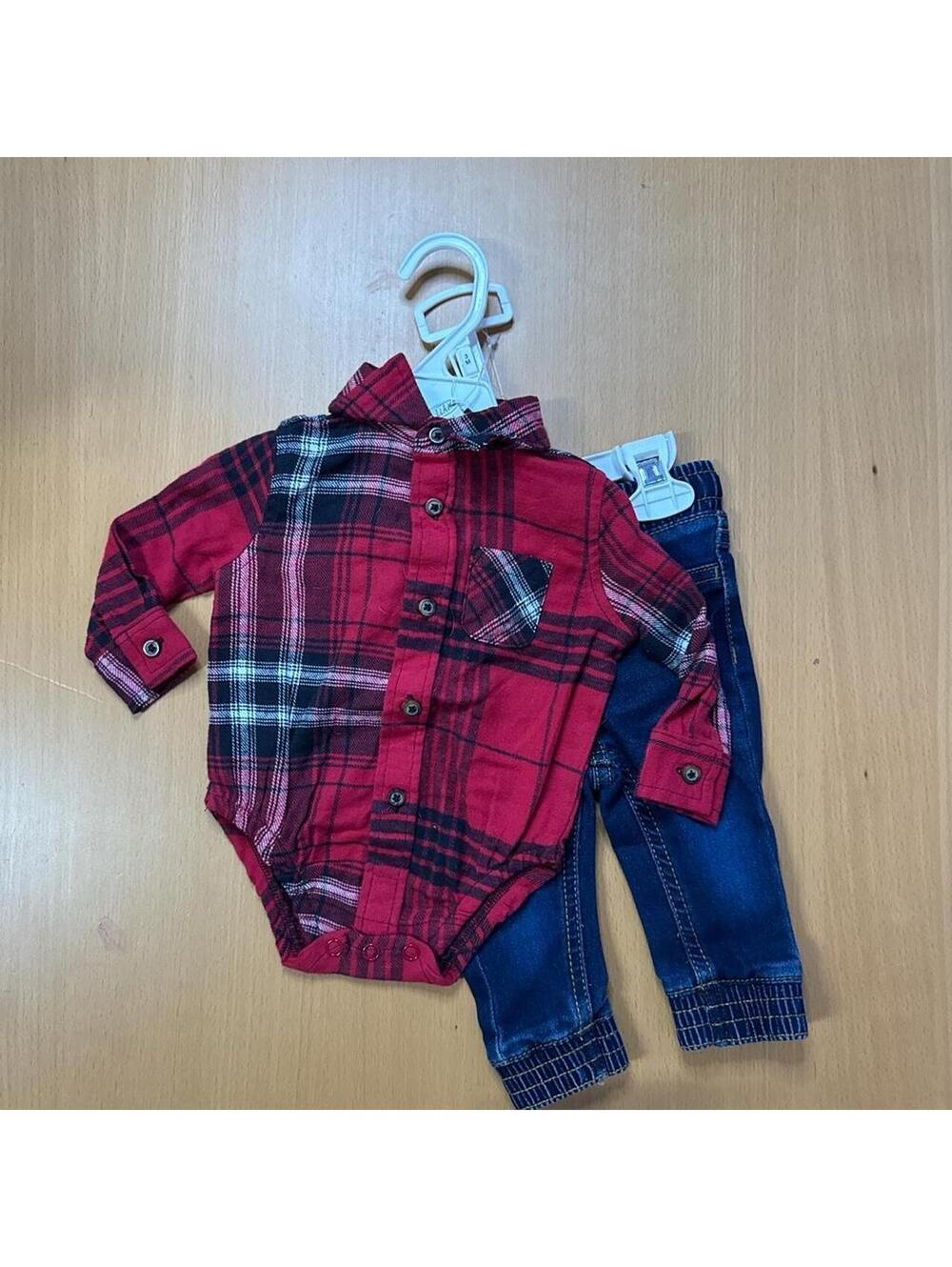No Brand Kid's Red and Multi Sleepsuits-babygrow